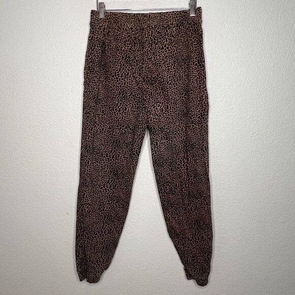 Anthropologie Kalea Corduroy Trouser Joggers Leopard Print Mob Wife Small J15 - Picture 4 of 7
